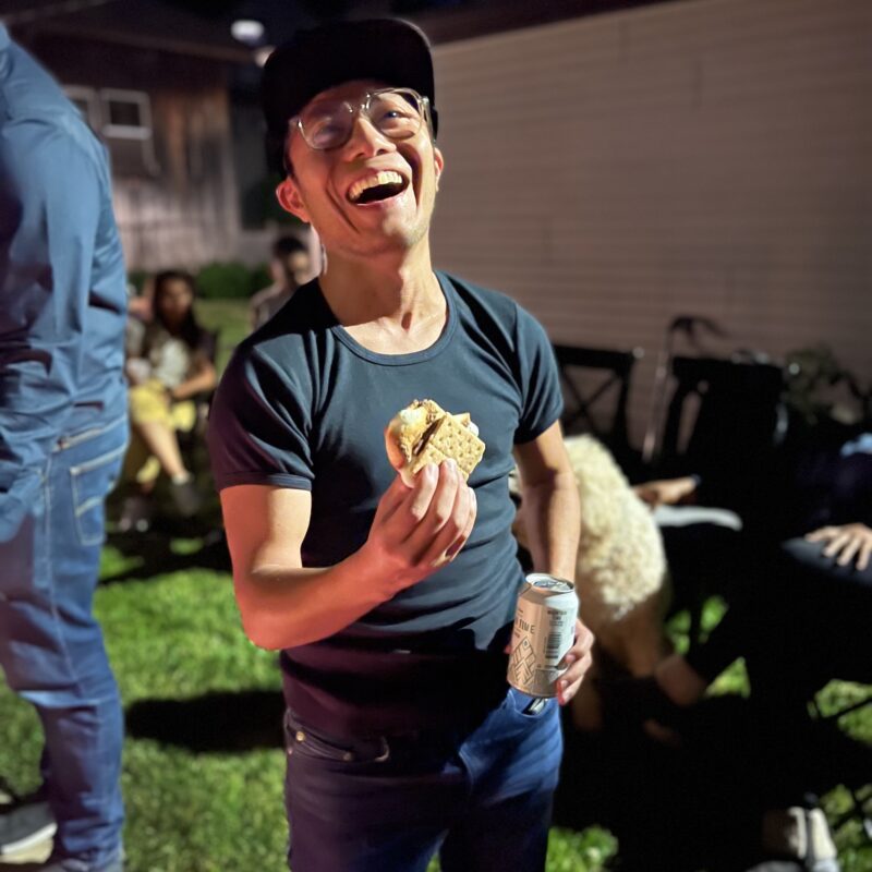 YLAI holding smores Kenji Iconic